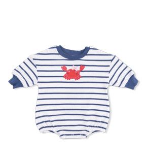 Sailor Sea Applique Sweatshirt Bubble Stripe, Size: 3-6 mo