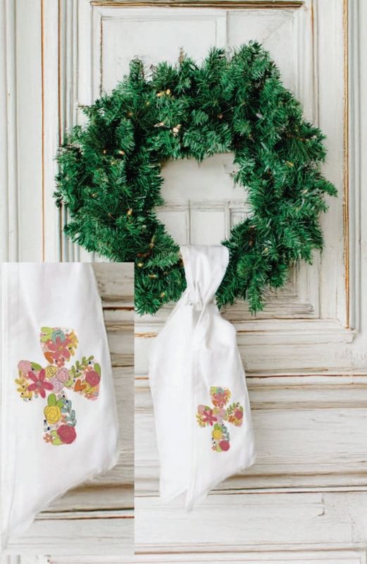 Wreath Sash | Floral Cross