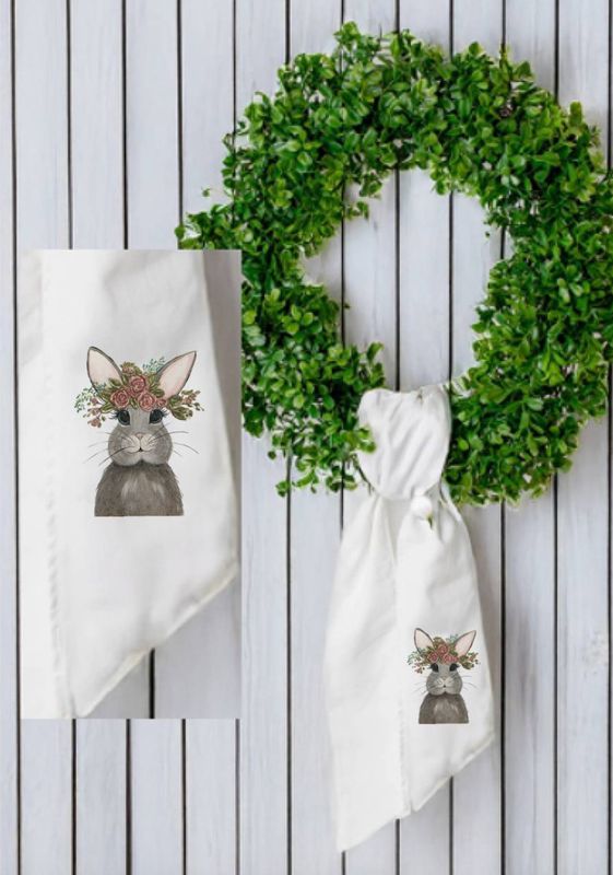 Wreath Sash | Bunny with Flowers