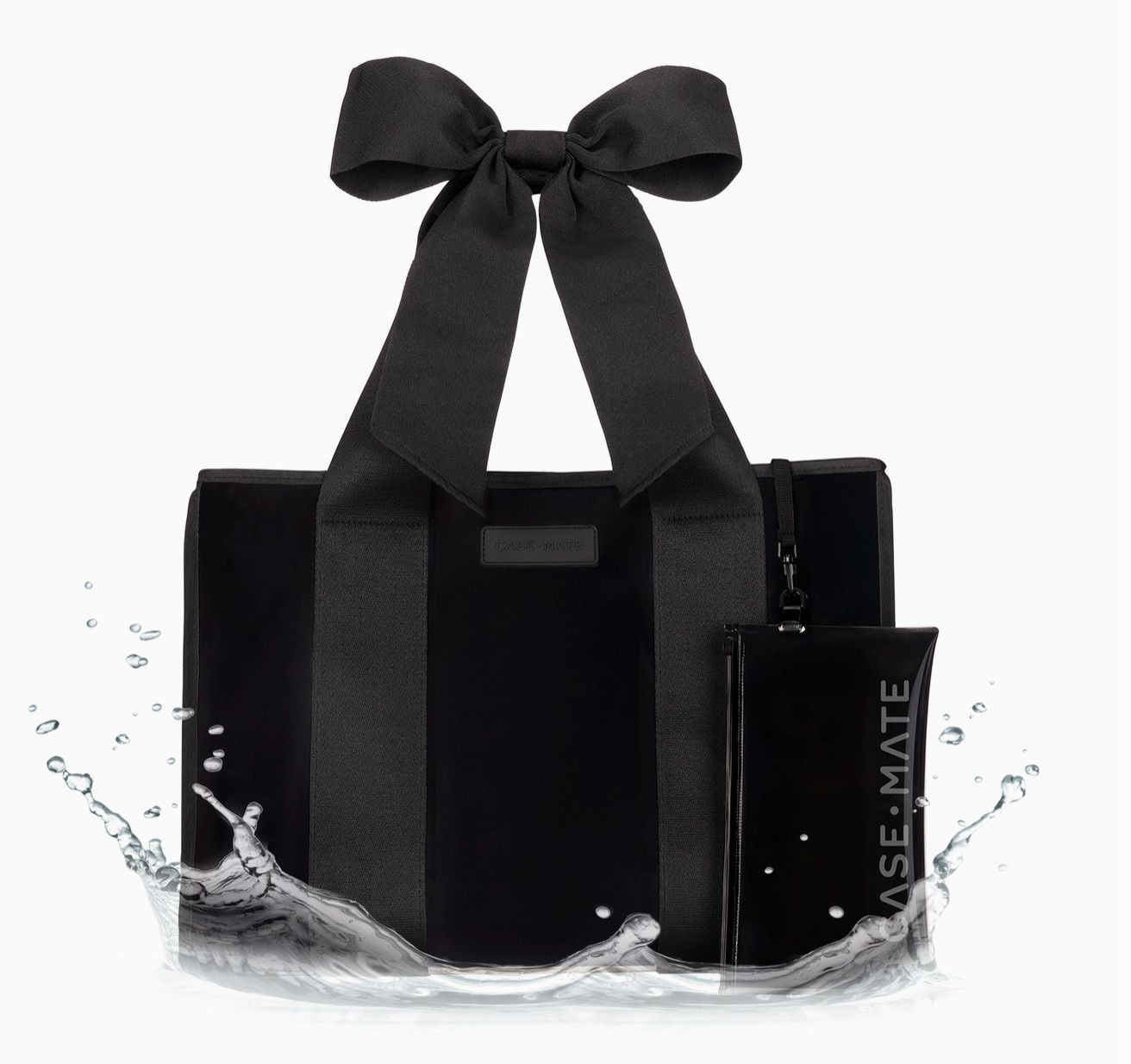 Case-Mate Jelly Tote + Phone Pouch | Midnight Black Bow