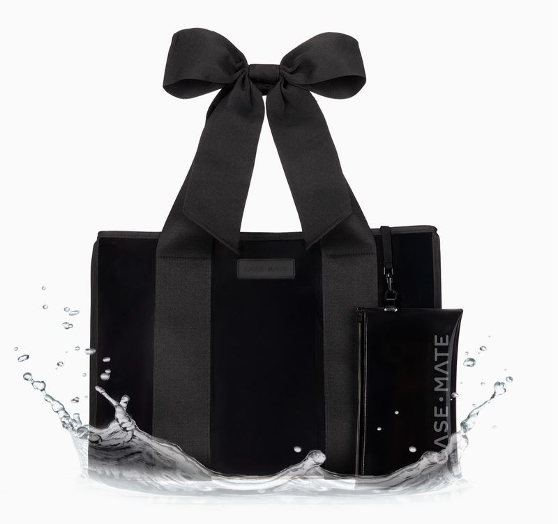Case-Mate Jelly Tote + Phone Pouch | Midnight Black Bow