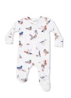 Ducks 2 way Zipper Footie, Size: 0-3 mo