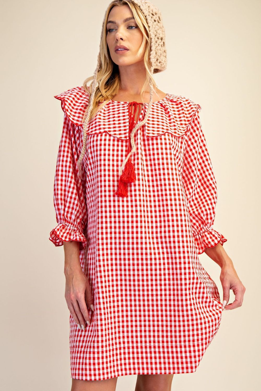 The Polter Dress, Color: Red, Size: S