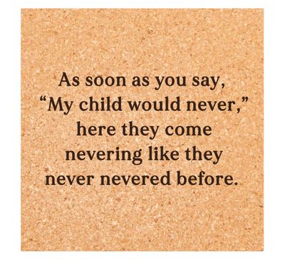 Child Never Cork Coaster