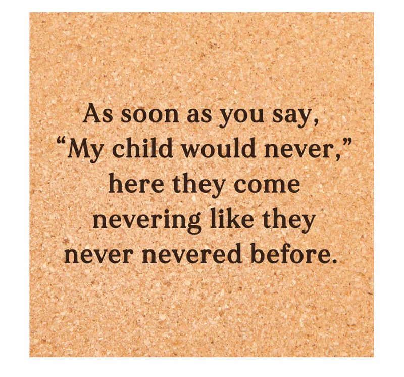 Child Never Cork Coaster