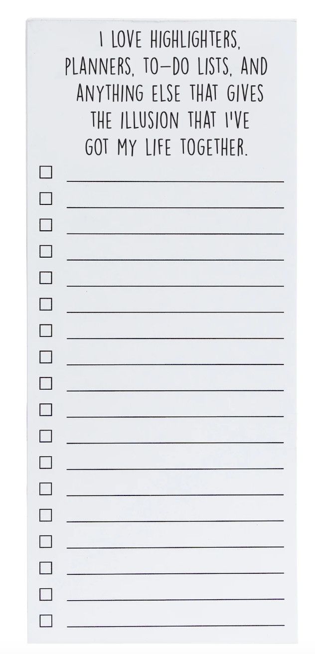 Highlighters List Pad