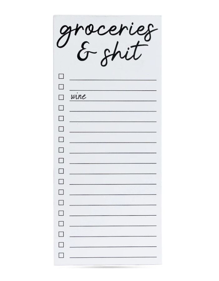 Groceries &amp; Wine List Pad