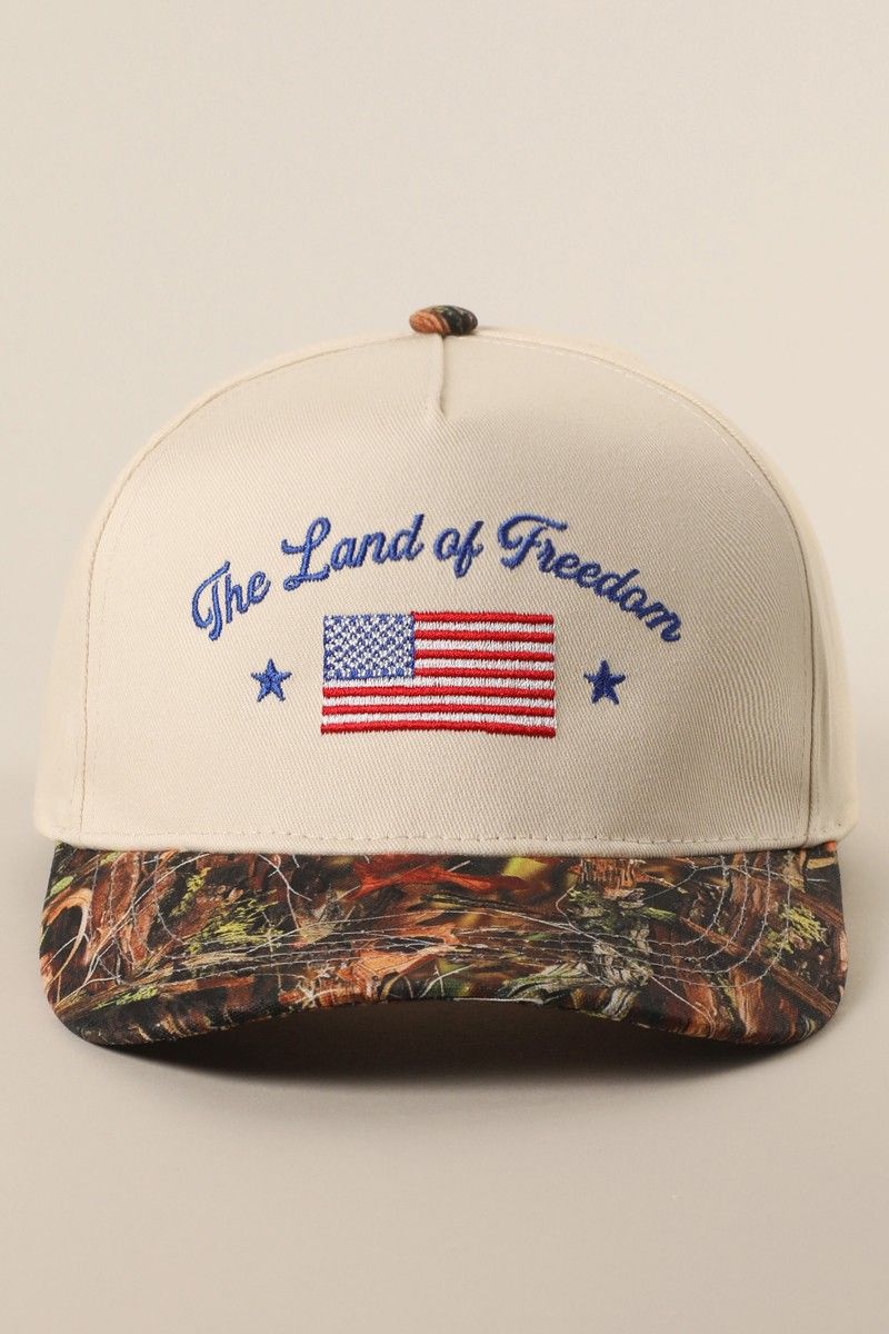 Land of Freedom Camo Trucker Hat