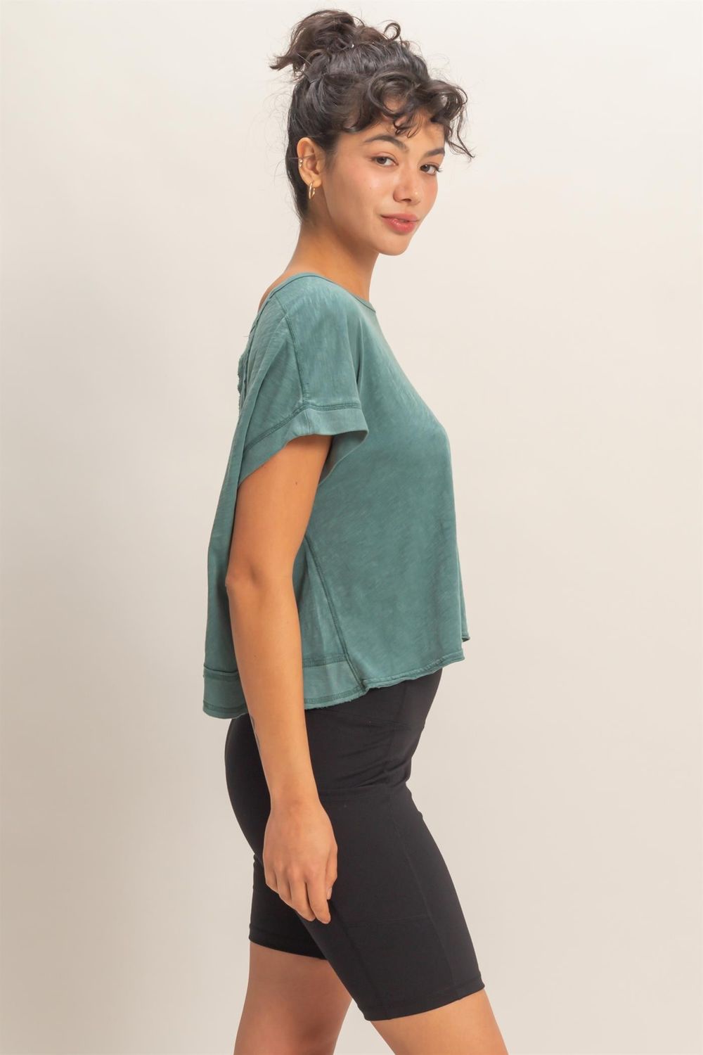 The Derby Top, Color: Teal, Size: S
