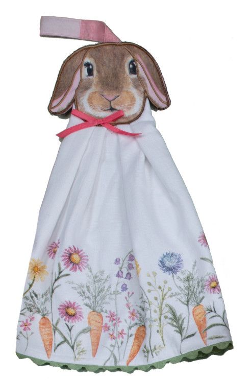Spring Bunnies Hangups Towel