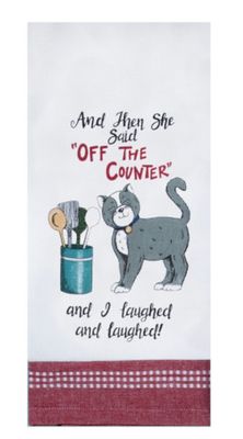 Off The Counter Cat Tea Towel