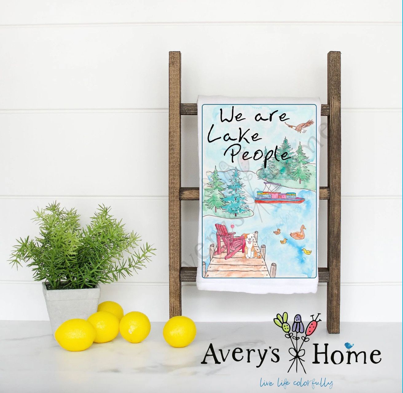 We Are Lake People Tea Towel