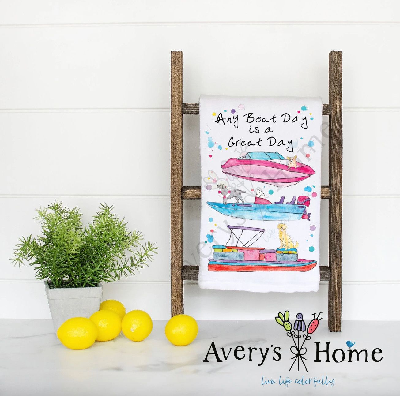 Any Boat Day Tea Towel