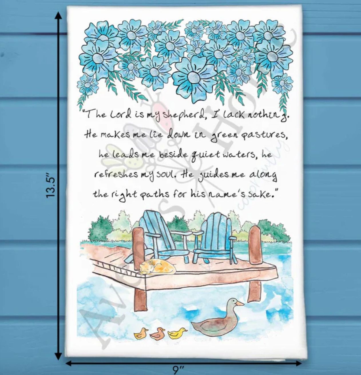 The Lord is My Shepherd Tea Towel