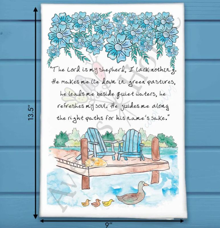 The Lord is My Shepherd Tea Towel