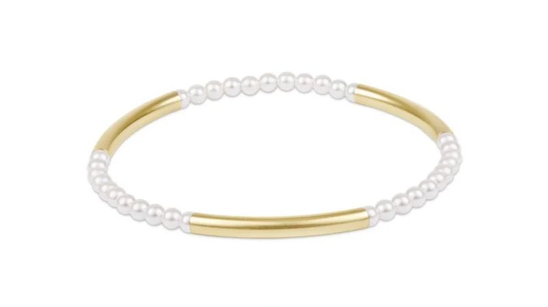 Bliss Bar Pattern Pearl 3mm Bracelet