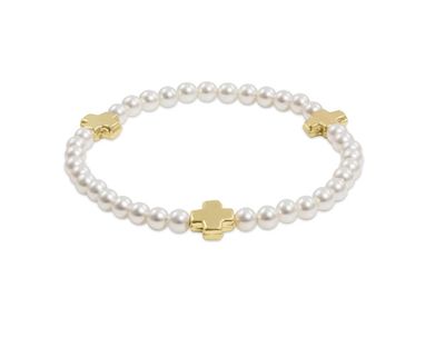 Enewton EGIRL Signature Cross 4mm Pearl Bracelet