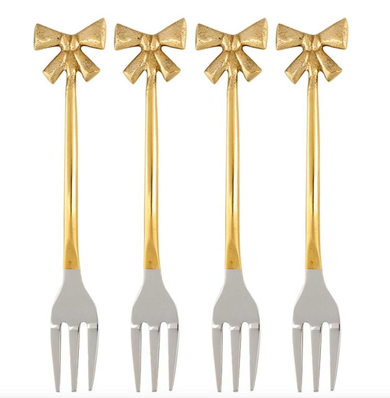 Gold Bow Fork Set of 4