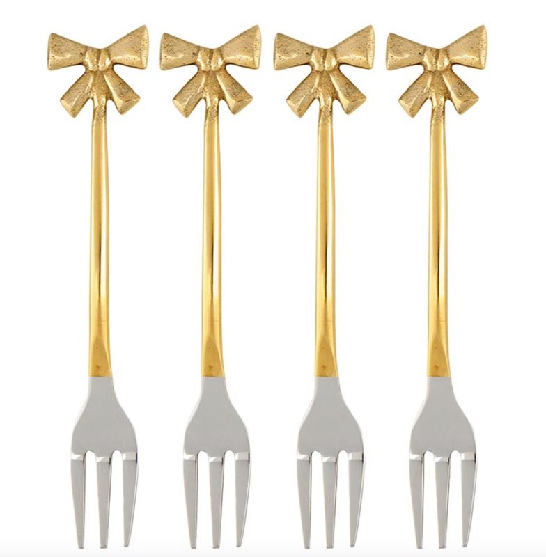 Gold Bow Fork Set of 4
