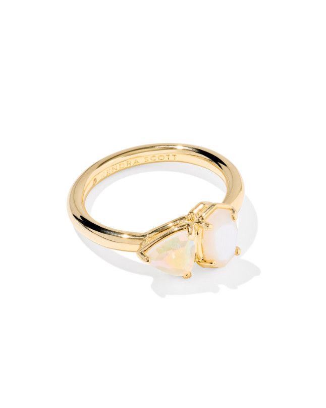 The Tatum Band Ring Gold Neutral Mix , Size: 6