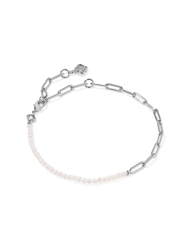The Markie Half Chain Bracelet Freshwater Pearl