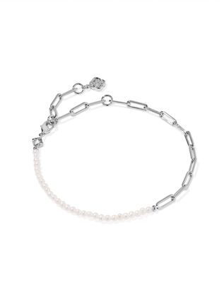 The Markie Half Chain Bracelet Freshwater Pearl
