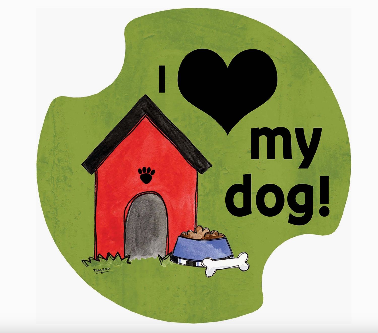 Love My Dog Car Coaster Set of 2