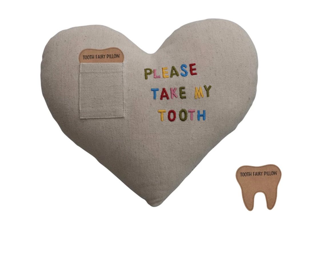 Heart Shaped Tooth Fairy Pillow