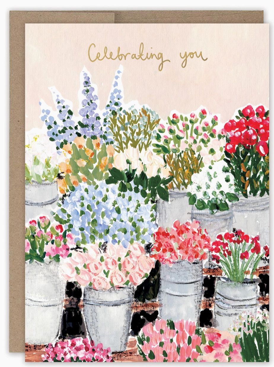 Flower Market Birthday Card