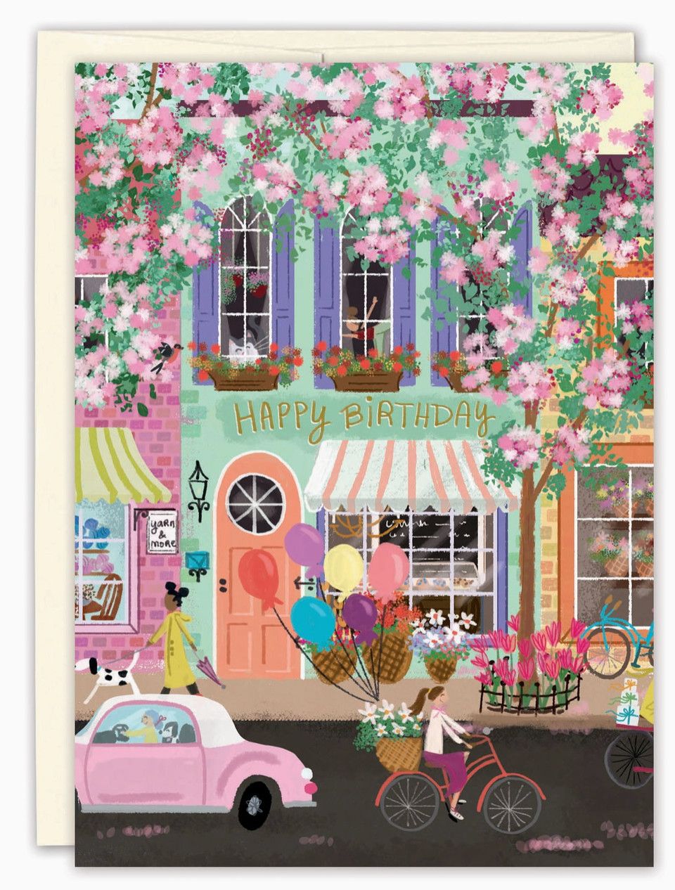 Street Scene Birthday Card
