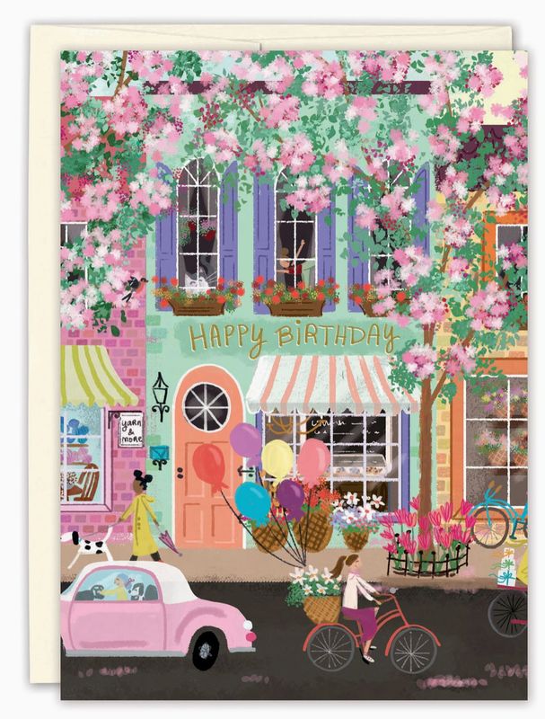 Street Scene Birthday Card