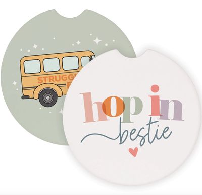 Hop in Struggle Bus Car Coaster Set