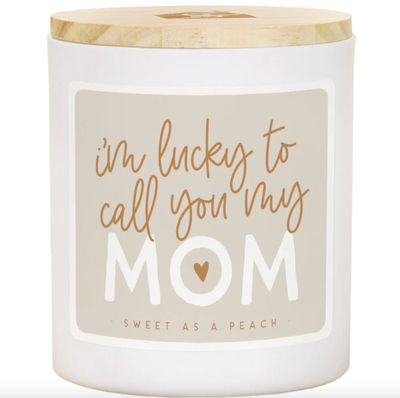 Lucky to Call You Mom Candle Peach Scent