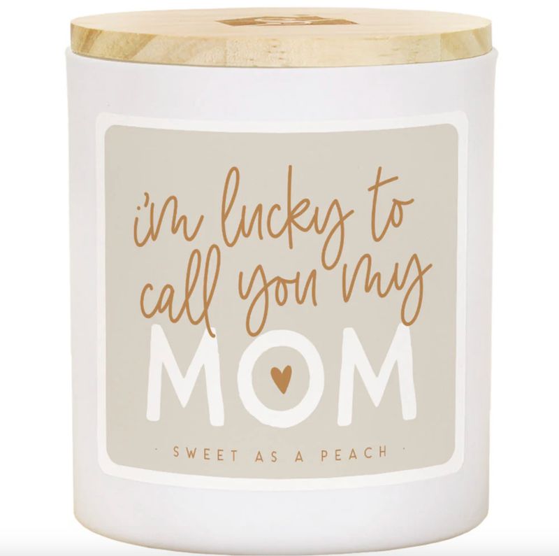Lucky to Call You Mom Candle Peach Scent
