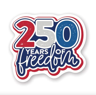 250 Years of Freedom Sticker