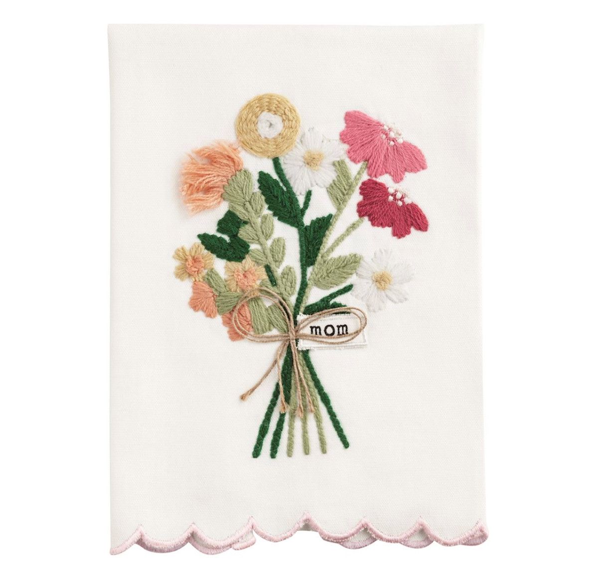 Bouquet Mom Embroidered Towel