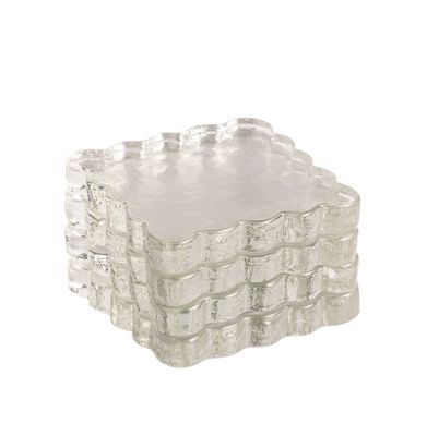 Scalloped Glass Coaster Set