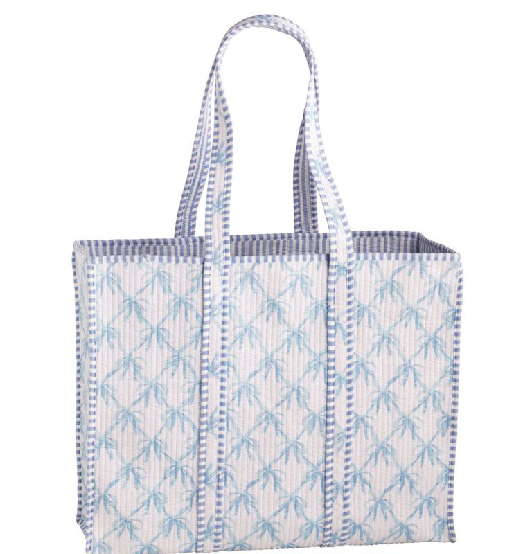 Bow Block Print Tote