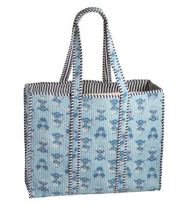 Cornflower Block Print Tote