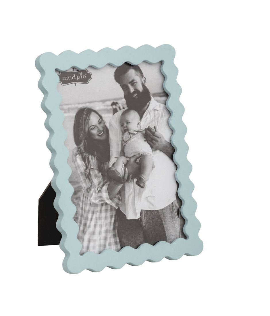 Rectangle Blue Wood Frame