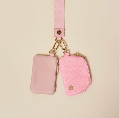 Dynamic Duo Pouch Wristlet | Blush