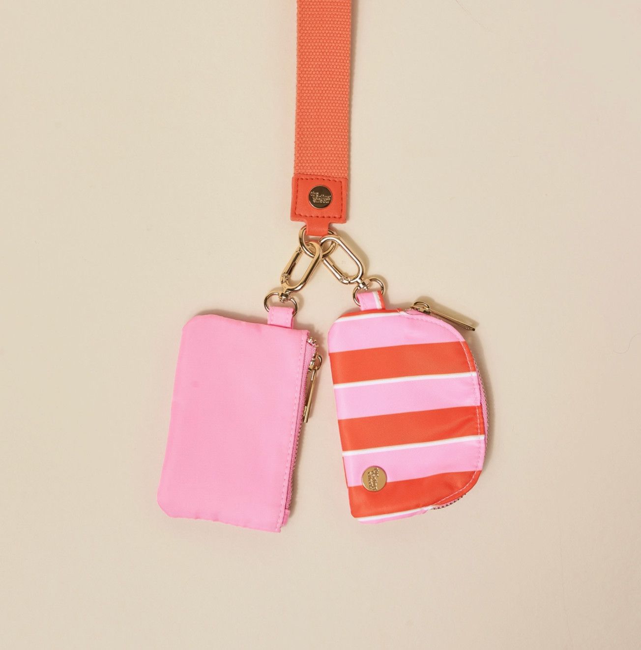 Dynamic Duo Pouch Wristlet | Sicily Stripes Pink