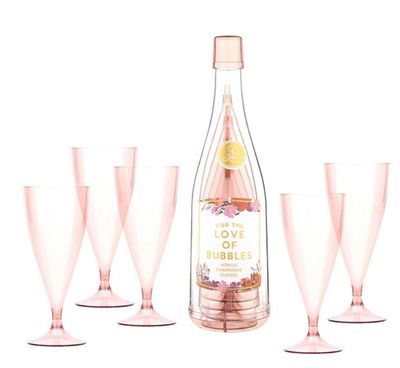 Love Bubble Acrylic Champagne Glasses