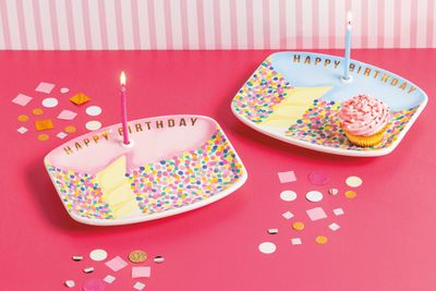 Pink Sing Candle Holder Plate