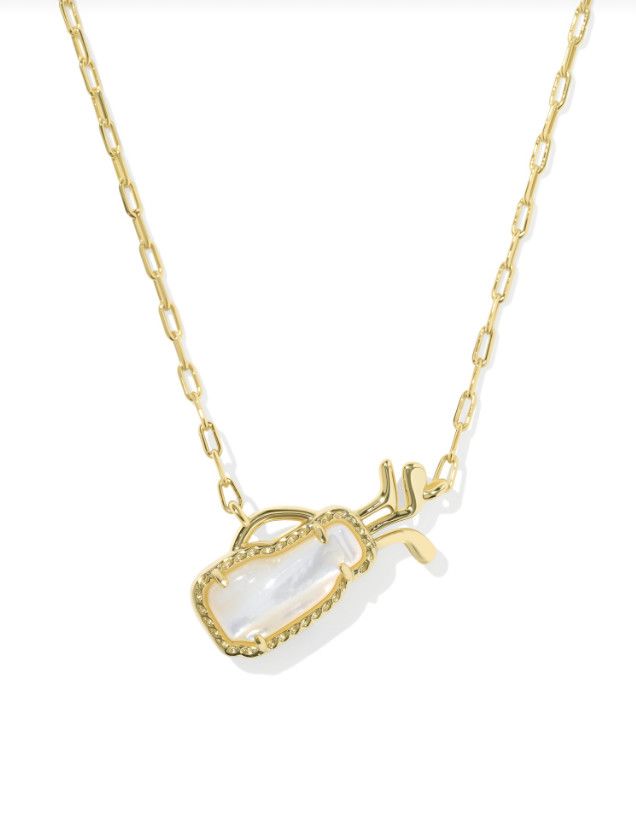 Golf Short Pendant Necklace, Color: Gold