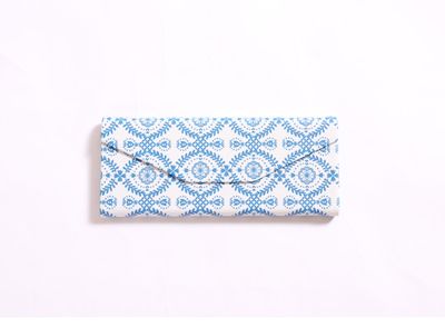 Printed Sunglass Case | Blue Floral Lace
