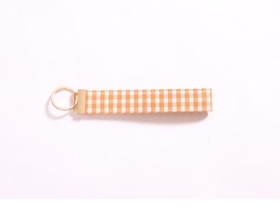 Keychain Loop | Gingham Bright Orange