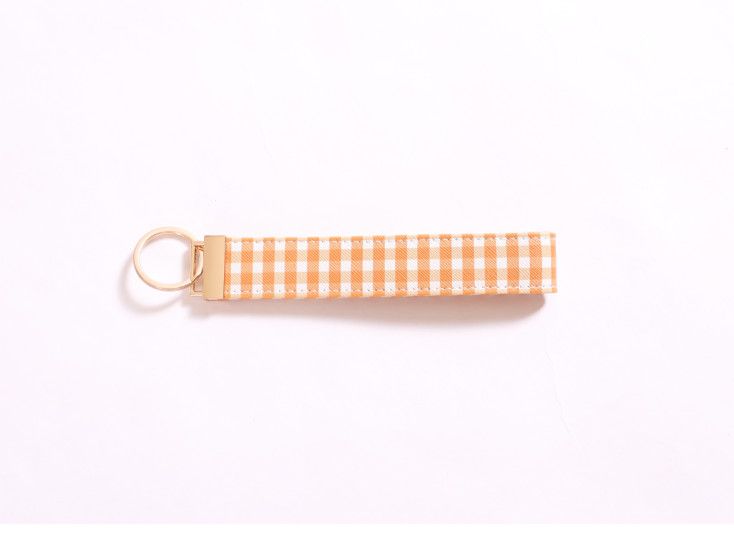 Keychain Loop | Gingham Bright Orange