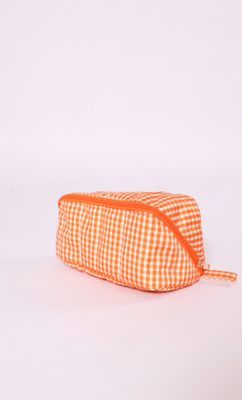 The Gingham Glam Bag | Bright Orange