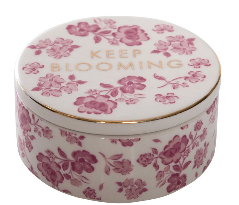 Ceramic Keep Blooming Ring Dish with Lid